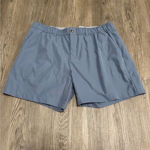Wowie Daily Shorts Size XL Blue Elastic Chino Casual Stretch 5” Inseam EUC